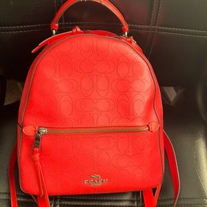 Red Jordan Coach backpack